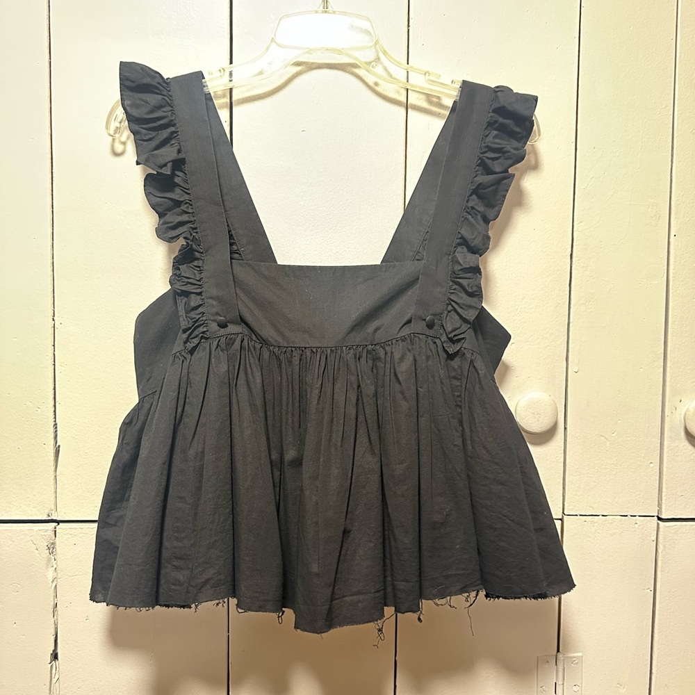 Selkie The Caviar Ruffle Apron Top